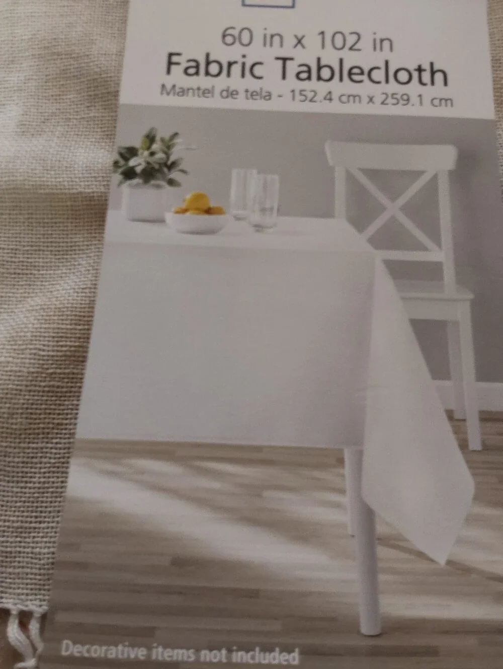 NWOT White Tablecloth, 60 In By 102 In, For Trade Or Craft Show